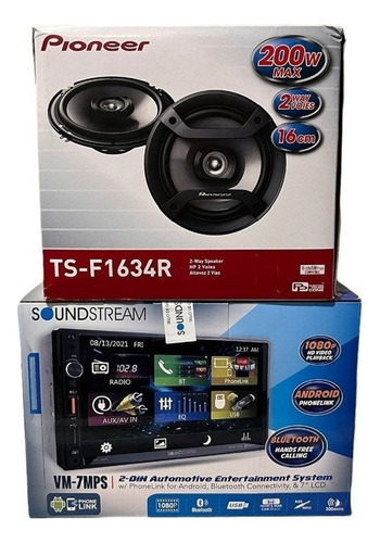 Estéreo Pantalla 7 Soundstream + Bocinas 6.5 Pioneer