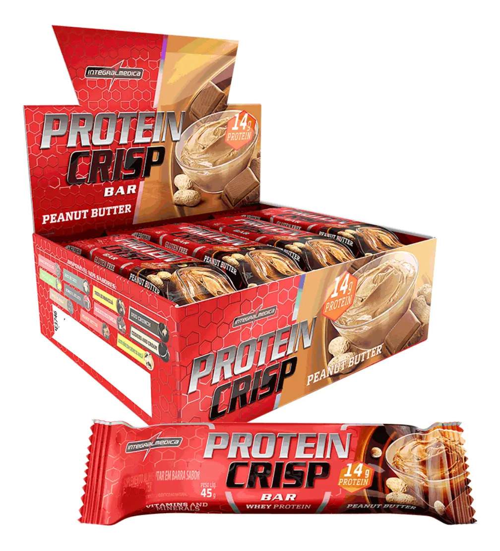 Protein Crisp Bar Peanut Butter 12 und Integralmédica