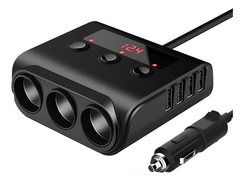 Adaptador Enchufe Coche.puertos Usb Cargador Auto