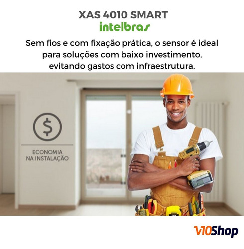 Sensor De Abertura Magnetico Xas 4010 Smart Intelbras Branco