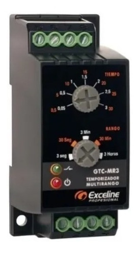 Rele Temporizador Multirango Exceline 0.05s- 3h Gtc-mr3