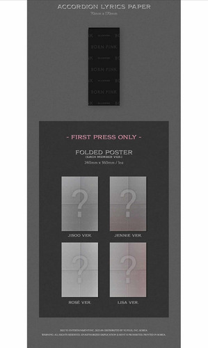 Born Pink 2nd Album Digipack Jisoo Ver Blackpink K-pop 2022