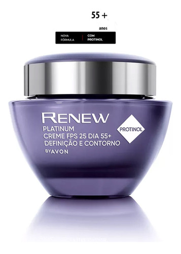 Renew Platinum Dia Avon Creme Facial Anti Rugas C/ Protinol