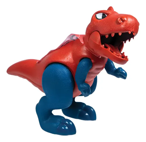 Dinossauro Dino Spider Com Capa Articulado Vermelho Kendy