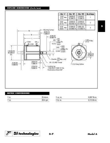 Potenciometro De Precision 10 Vueltas 5w 200k Ar200kl.25
