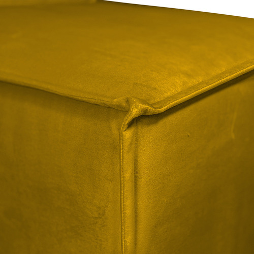 Sala Esquinera Moderna Latt Sillón Modular Terciopel Minimal Color Mostaza Diseño De La Tela Terciopelo