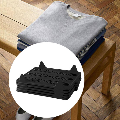 5x Camisa Organizador Armário Bandejas De Preto Grande