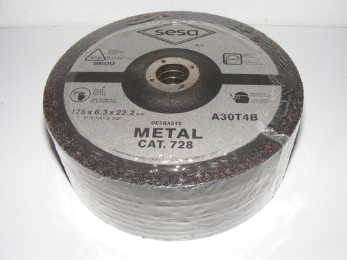 Disco Desbaste De Metal 7'' X 1/4  X 7/8  A30t4b (5 Pzas.)