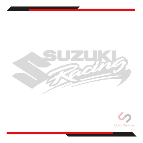 Calca Sticker Calcamonia Para Auto Suzuki Racing De 10x25cm