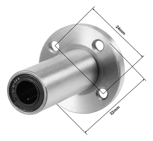 Rodamiento Lineal De Bola Lm8uu 8mm Id 45mm Largo 2uds