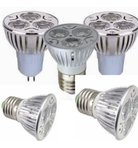 Lampara Dicroica Led 3 W Bi Pin / E 27 / Gu10 220 V - 5 + 1