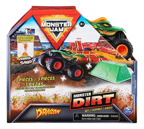 Monster Jam Pista C/rampas + 1 Vehiculo - Dragon -