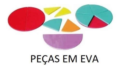 Imagem 4 de 9 de Frações Caixa Em Madeira Educativo Pedagógico