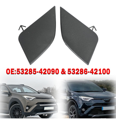 2 Tapa Remolque Parachoques Delantero Para Toyota Rav4 16-18