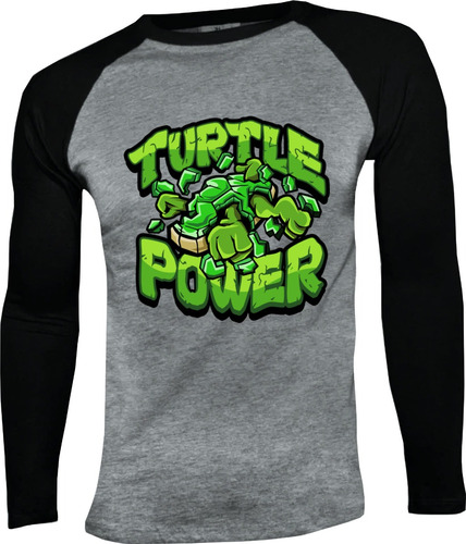 Camiseta Tortugas Ninja Model 10 Larga Camibuso Raglan