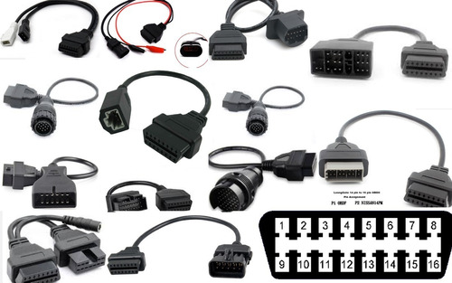 Conector Adaptador Obd2 Obd1 Toda Marca Vehículo Precio Unit