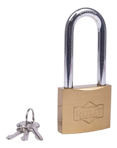 Imagen 1 de 3 de Candado De Hierro Dorado Bulit N° 30 Aro Largo
