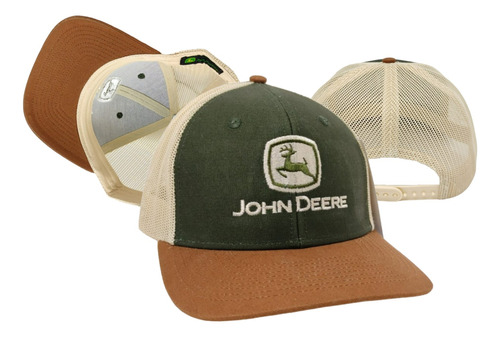 Gorra Tricolor Estilo John Deere Malla Original Trucker