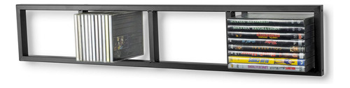 Modern Wall Mount Cd Y Dvd Media Rack Storage Metal Estante.