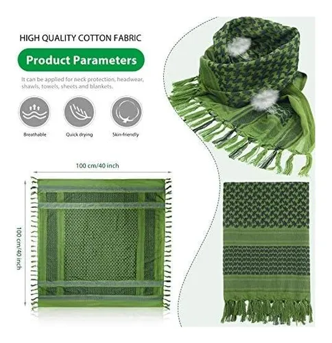 Turbera Unisex Satinior Shemagh Keffiyeh Cabeza Turbera De 3