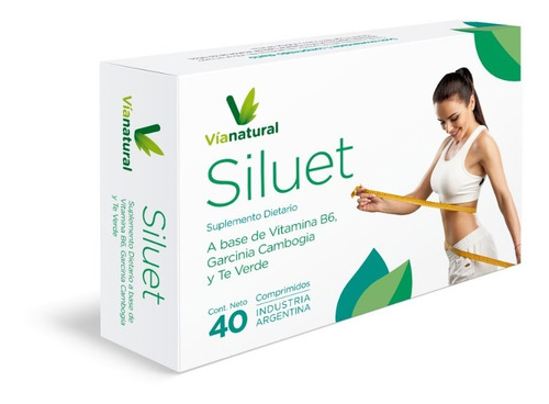 Imagen 2 de 4 de Siluet (quemador Grasa Control Ansiedad) Natural Te Verde X6