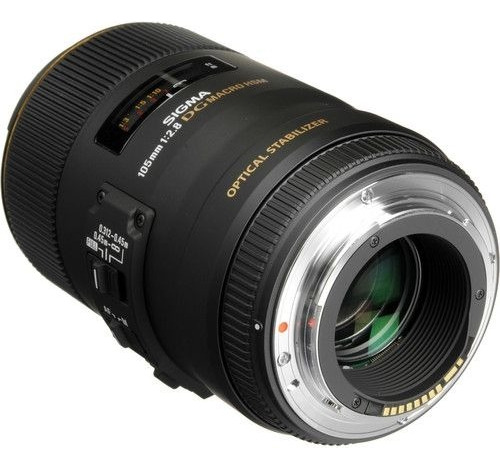 Lente Sigma 105mm F2.8 Ex Dg Macro Para Canon Gtia Oficial Canon Af Negro (Usado)