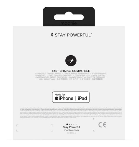 Imagen 7 de 8 de Cable Mophie Lightning Usb C iPhone 13 Mini/ 12 Mini *1m Blk