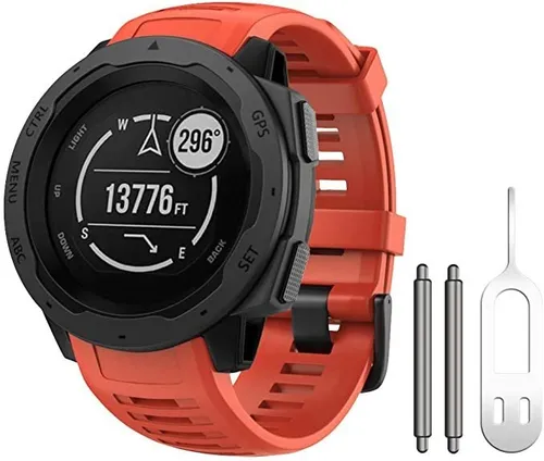 Malla De Silicona Garmin Instinct 2 Solar Tactical Roja Env o