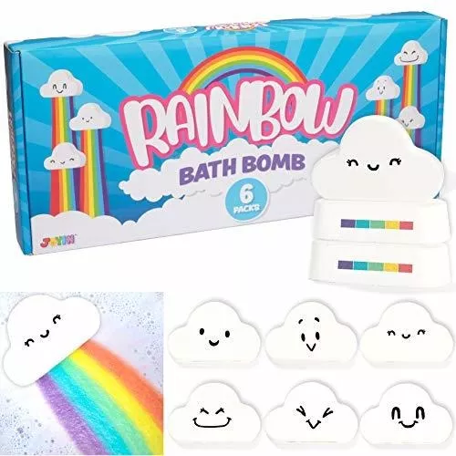 ZLPBAO Bombas de Baño, 6 Piezas Bombas de Baño Nube Arcoíris Naturales para  Niños, Baño de Burbujas Hechos a Mano, Set de Regalo de Cumpleaños Niños y