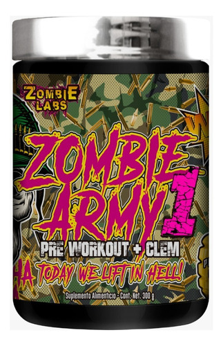 Zombie Labs Zombie Army 1 30 Servicios Pre Entreno + Clem Sabor Piña Coco