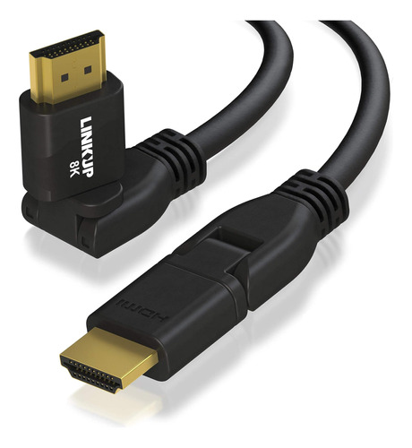 Linkup - Cable Ultra Hdmi 2.1 8k Conector De Ángulo Giratori