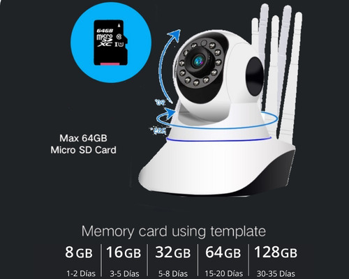 Cámara Bebe Inalámbrica Vigilancia Visión Nocturna Wifi Hd