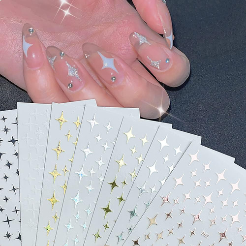 ~? Stars Nail Art Stickers Decals 6sheets Nail Art Supplies 