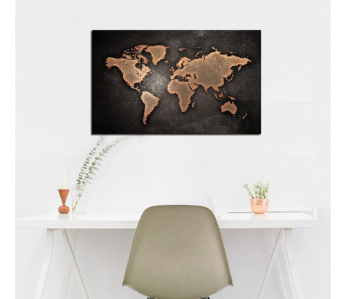 Vinilo Decorativo 30x45cm Mapa Del Mundo Planisferio