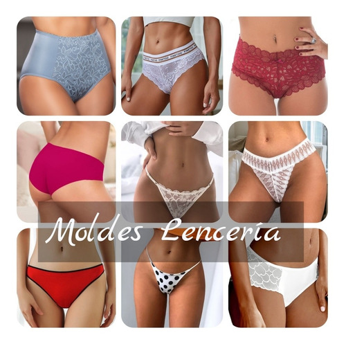 Moldes De Ropa Interior Femenina, Paquete De 9 Modelos