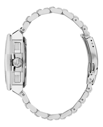 Reloj Bulova Precisionist Original De Acero Para Hombre Correa Plateado Bisel Plateado Fondo Azul