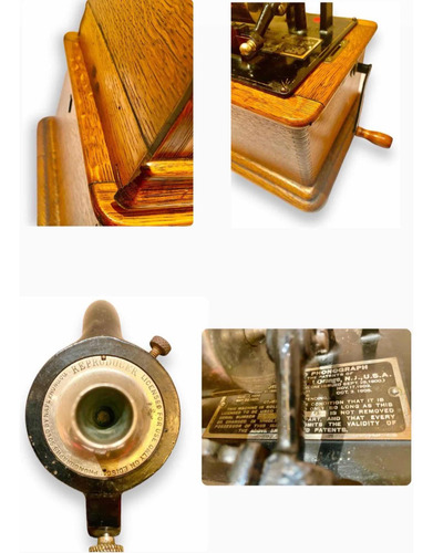 Autentico Fonógrafo Antiguo Marca Edison Año 1906 Funcionand (Usado)