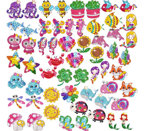 60 Pegatinas De Pintura Con Diamantes 5d Para Juguetes Educa