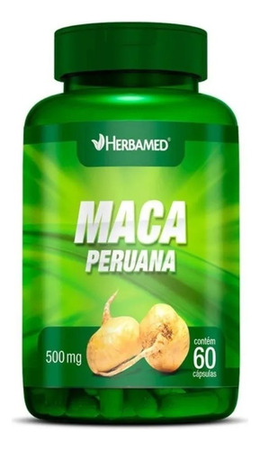 Maca Peruana Herbamed 60 Cápsulas 500mg Sabor Sem sabor