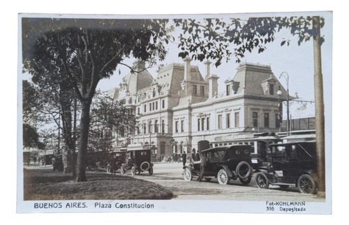 Buenos Aires Plaza Constitución Foto Postal Kohlmann 316