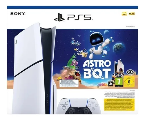 Sony Playstation 5 Slim Disco Astro Bot Bundle Blanco