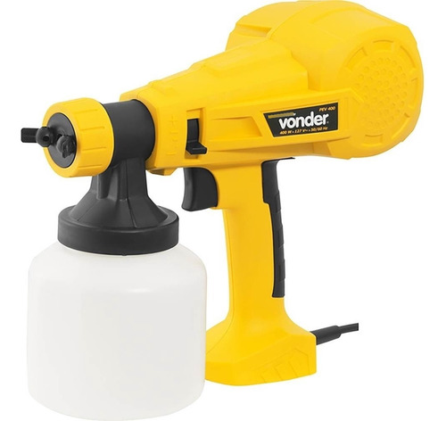 Pistola Elétrica De Pintura 400w Pinta Parede Profissional Cor Amarelo 110v