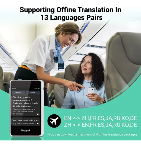 Traductor Instantáneo Timekettle Fluentalk T1, 40 Idiomas