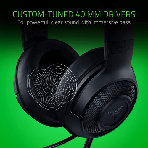 Auriculares gamer Razer Kraken X mercury con luz LED
