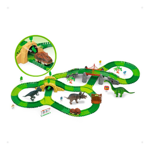 Pista De Auto Dinosaurio Grande Y Divertida Regalo Niño Otec