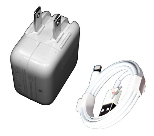 Cargador Apple 12w iPad iPhone + Cable Lightning Original