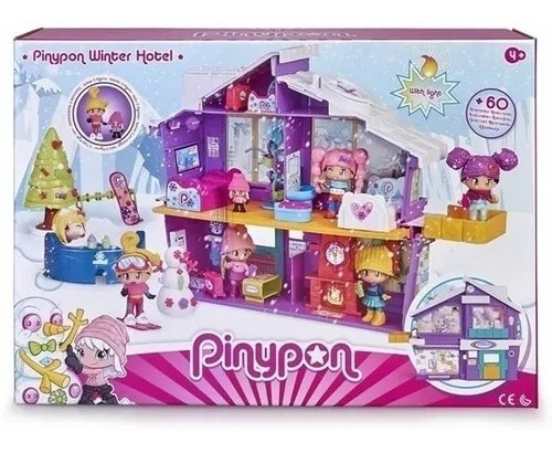 Playset  Pinypon Hotel Invierno + 2 Figura Y + 60 Accesorios