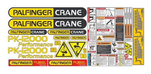 Kit De Calcomanías Para Palfinger Pk12000