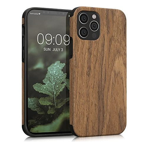 Kwmobile Wood Optics Case Compatible Con Apple iPhone 12 / I