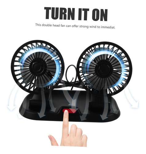 2025 Usb Recargable Mini Coche Fan 12/24v Enfriamiento De